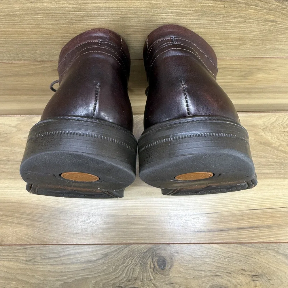 BACCO BUCCI Vintage Apron Split Toe Boot 9‎ Brown Leather Formal Business